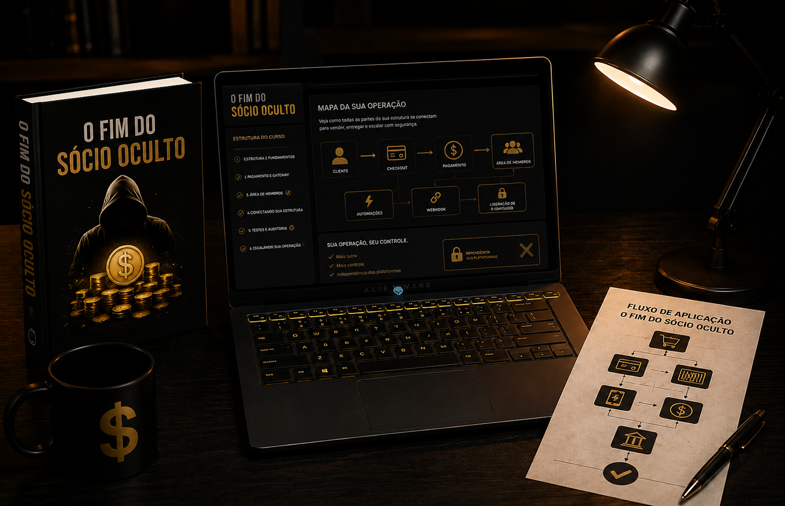 Mockup do produto O Fim do Sócio Oculto