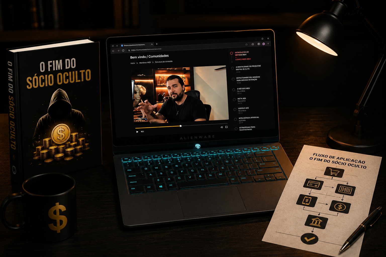 Mockup do produto O Fim do Sócio Oculto